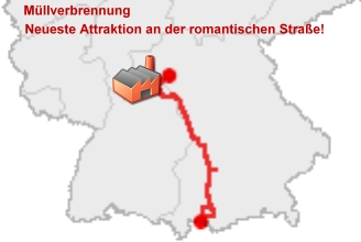 Müllverbrennung an der Romantischen Straße